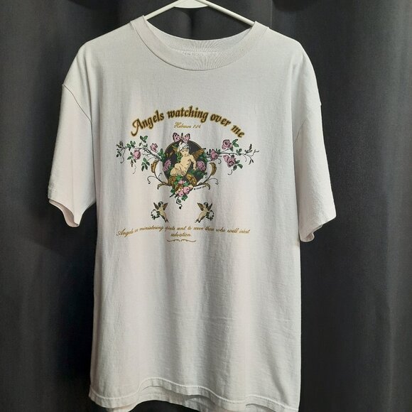 Other - Vintage Single Stitch T-shirt Religious Themed Men's Size Large Angels Bible USA